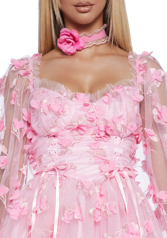 Heavenly Affair Babydoll Dress - Floral