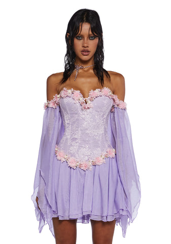 Sparkling Enchantment Mini Dress - Purple