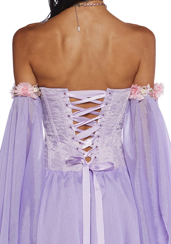 Sparkling Enchantment Mini Dress - Purple