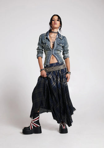 Model Approved Maxi Skirt - Blue