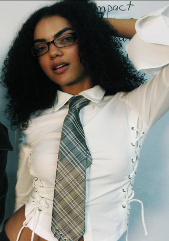 Rare Moment Collared Top - White