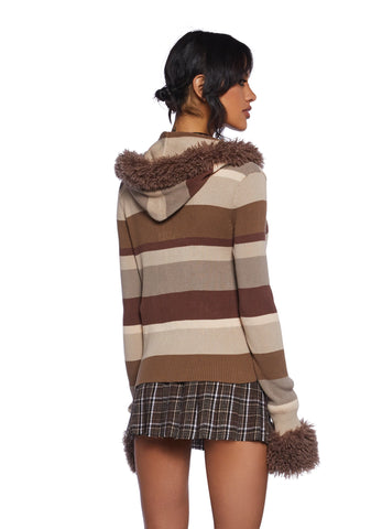 Coffeehouse Sessions Striped Cardigan