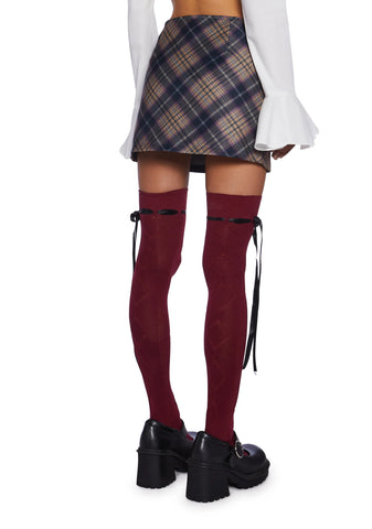 Under The Boardwalk Mini Skort - Plaid