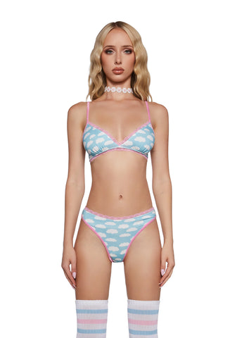 Such A Babe Knit Bralette - Blue