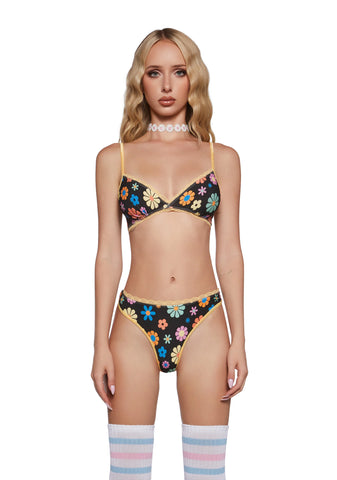 Such A Babe Knit Bralette - Floral