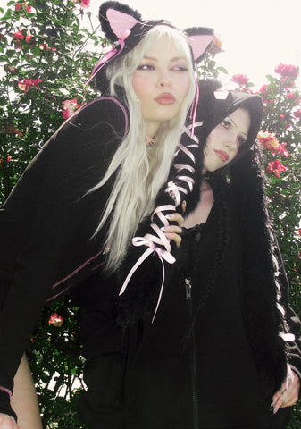 Purrfectly Dark Cat Romper