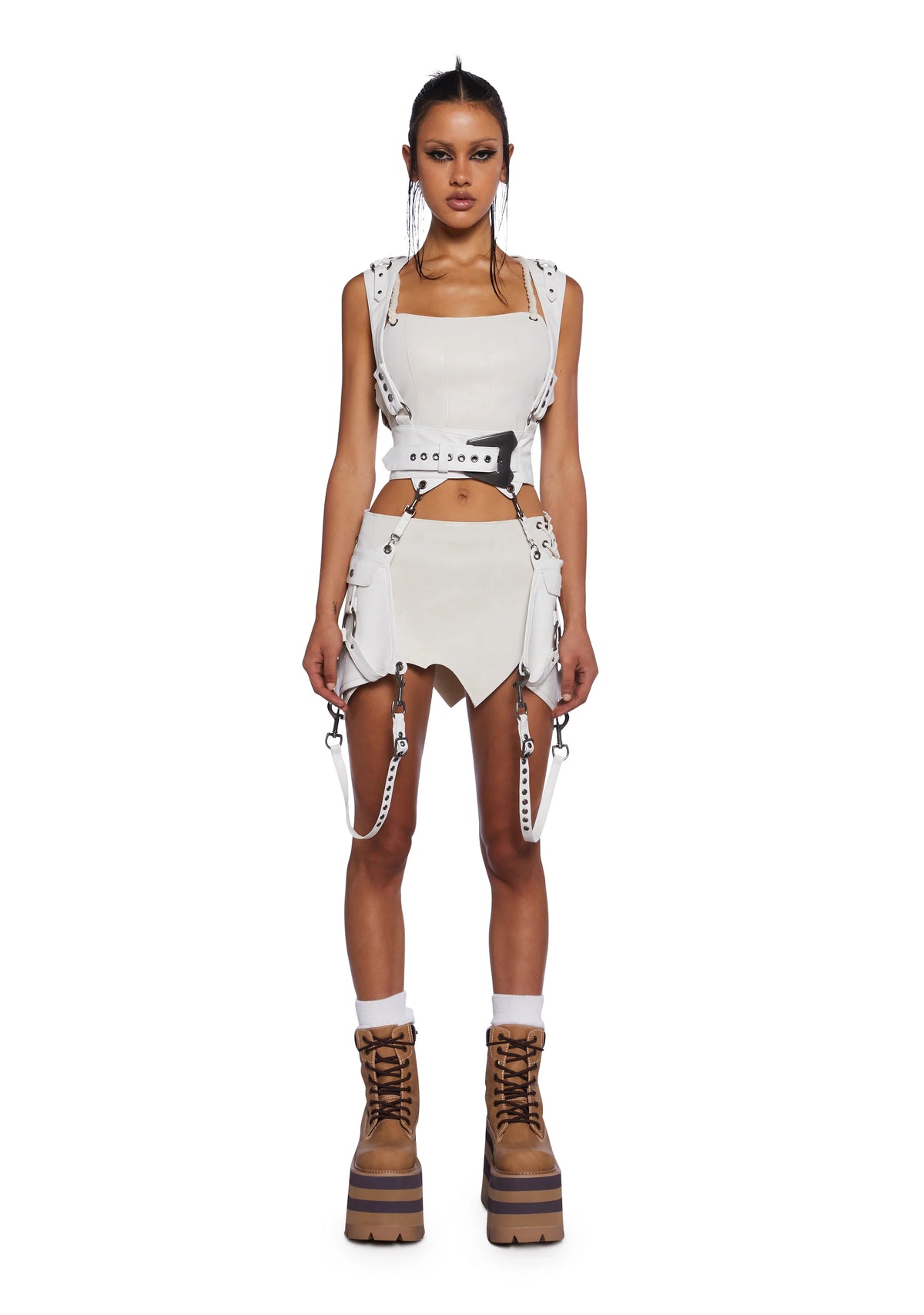 Chamber Lace-Up Harness With Thigh Pockets