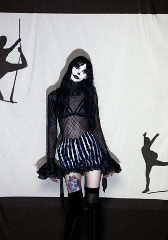 Otherworldly Allure Mesh Long Sleeve Top