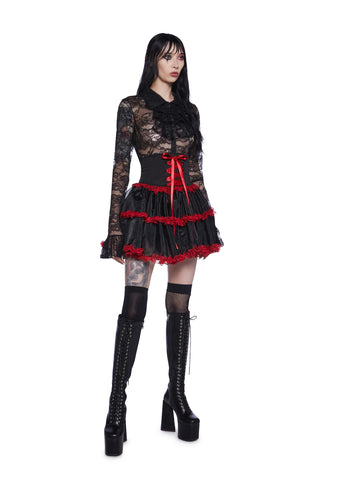 Heartsick Harlequin Mini Skirt