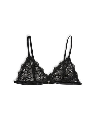 Heartless Lust Triangle Bra - Black