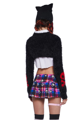 Kit Fuzzy Cropped Cardigan