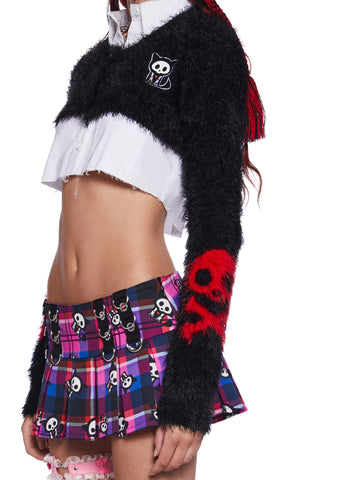 Kit Fuzzy Cropped Cardigan