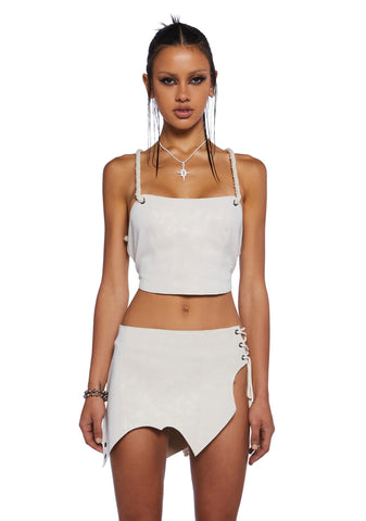 Chamber Backless Crop Top