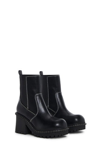 Off The Record Ankle Boots - Black