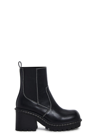 Off The Record Ankle Boots - Black