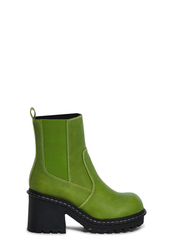 Off The Record Ankle Boots - Green