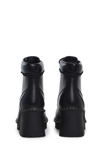 Record Shopping Ankle Boots - Black