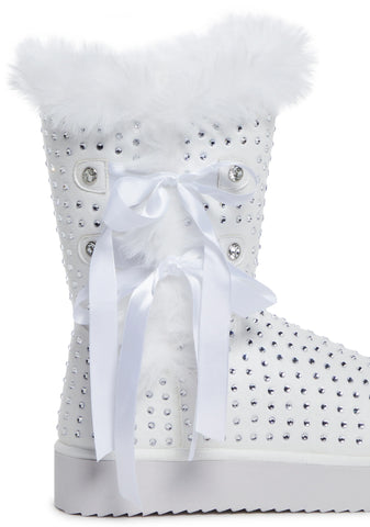 Snowflake Cadet Rhinestone Booties