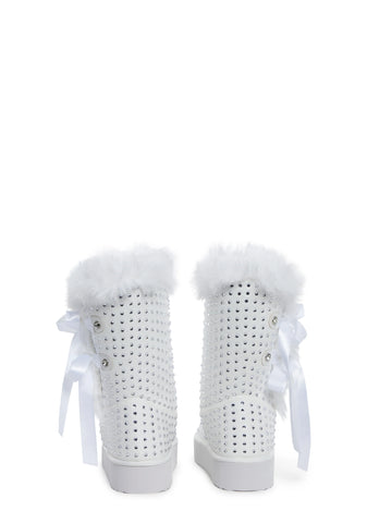 Snowflake Cadet Rhinestone Booties