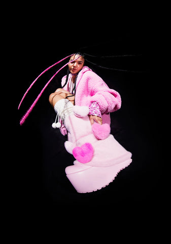 Snuggle Wonderland Platform Boots - Pink