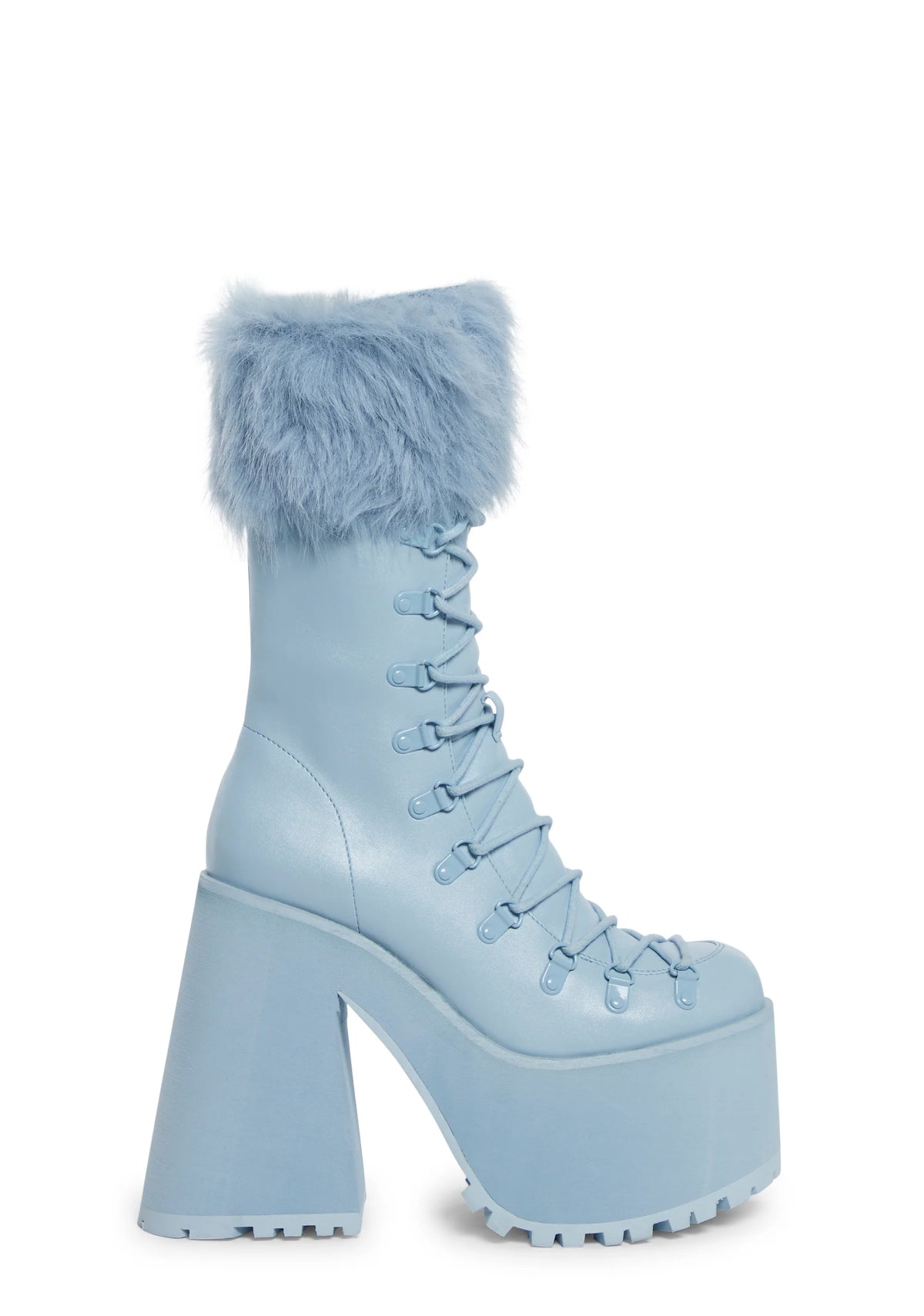 Snow Bunny Lace-Up Boots - Blue
