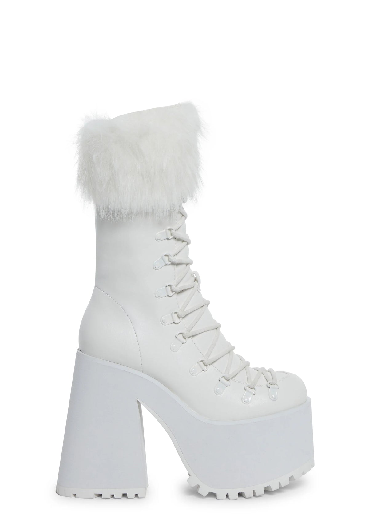 Snow Bunny Lace-Up Boots - White