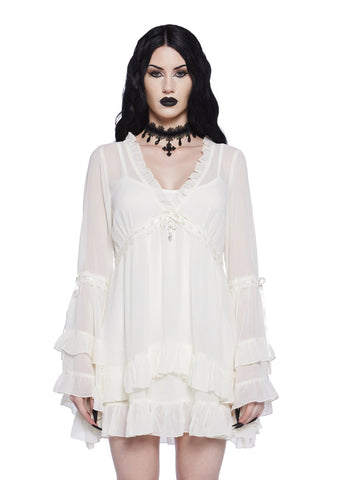 Real Divinity Mini Dress - Off White