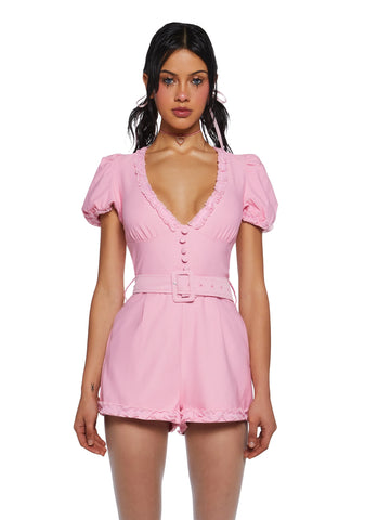 Chic Manners Short Sleeve Romper