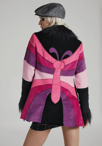 Break Free Corduroy Coat - Black