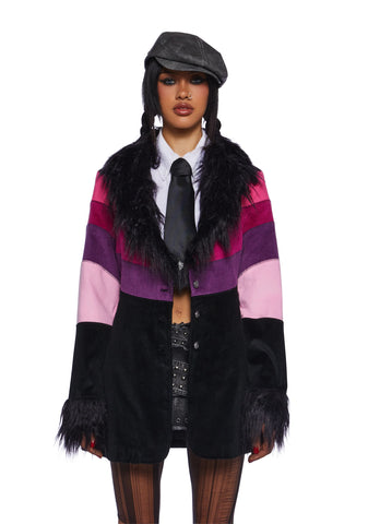 Break Free Corduroy Coat - Black