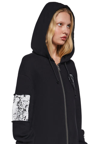 Diatonic Hoodie Duster With Patches