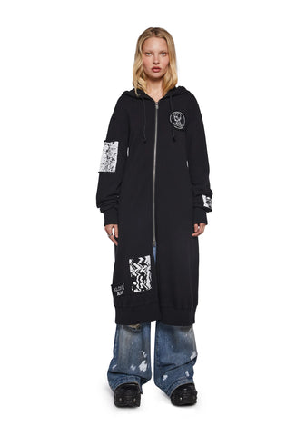 Diatonic Hoodie Duster With Patches