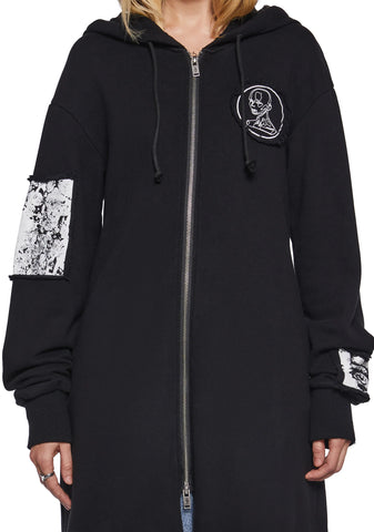 Diatonic Hoodie Duster With Patches