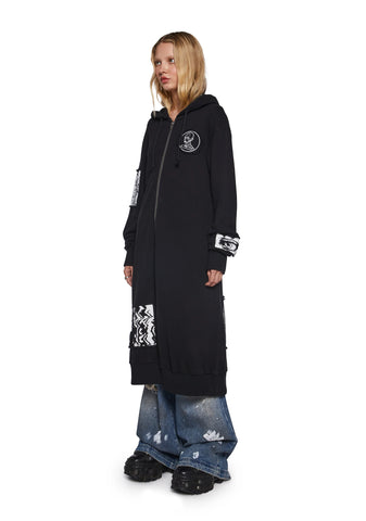 Diatonic Hoodie Duster With Patches