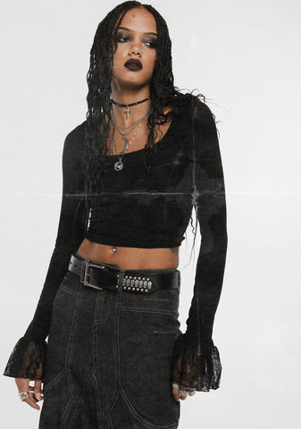 Shadowed Heart Long Sleeve Top