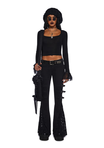 Shadowed Heart Long Sleeve Top