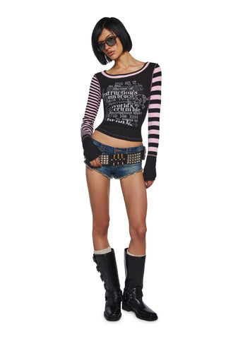 Chaotic Break Long Sleeve Tee