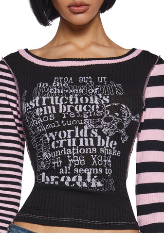 Chaotic Break Long Sleeve Tee