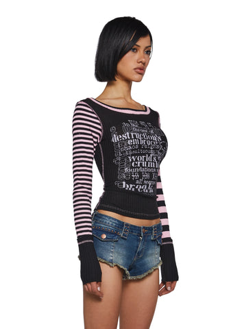 Chaotic Break Long Sleeve Tee