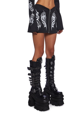 Night Raver Reflective Mini Skirt