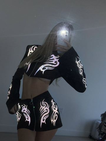 Night Raver Reflective Zip-Up Top