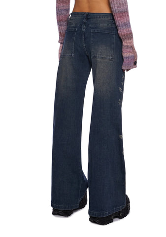 Rose Sightings Wide Leg Jeans