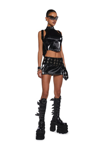 Diatonic Belted Mini Skirt