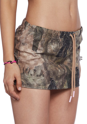 Stalk Corduroy Mini Skirt