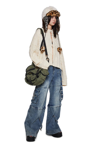 Dimension Split Front Sweater