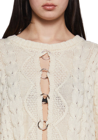 Dimension Split Front Sweater