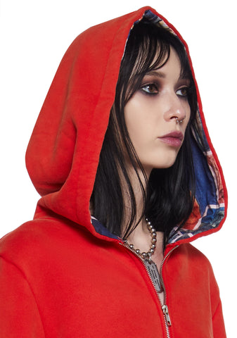 Over The Moon Cropped Hoodie