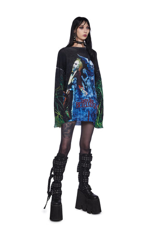 It’s Showtime Distressed Sweater