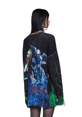 It’s Showtime Distressed Sweater