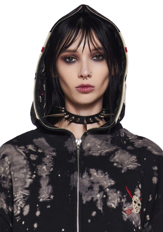 Vile Voorhees Mask Zip-Up Hoodie